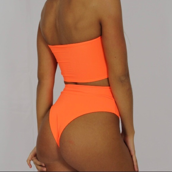🔴Bikini neon orange swim suit bathing suit - Picture 2 of 2